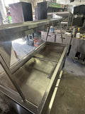 DUKE USED 60” REFRIGERATED BUFFETT TABLE WITH GLASS SNEEZE GAURD 956-460-4-FL-M