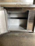 CONTINENTAL SW60 60” PAN RAIL REFRIGERATED PREP TABLE USED