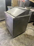 DELFIELD 32” SANDWICH PREP TABLE REFRIGERATOR MEGA TOP 2 DRAWERS USED