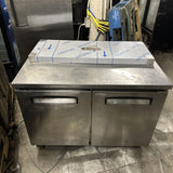 FOGEL FLP-45-12 45” USED COMMERCIAL REFRIGERATED PREP TABLE PREP STATION