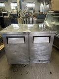 TRUE TUC-36-34 36” UNDERCOUNTER WORK TOP REFRIGERATOR COOLER USED