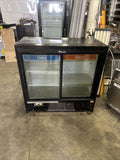 TRUE GDM-41SL-48-HC 2 DOOR SLIDING GLASS REFRIGERATOR COOLER USED MERCHANDISER