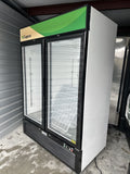 SUPERA G2M-SW-48-W-1 USED 2 DOOR GLASS REFRIGERATOR MERCHANDISER