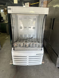 BEVERAGE AIR BZ13-1-W 30” WHITE OPEN AIR REFRIGERATED DISPLAY GRAB & GO USED