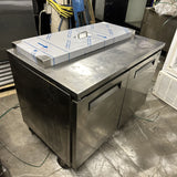 FOGEL FLP-45-12 45” USED COMMERCIAL REFRIGERATED PREP TABLE PREP STATION