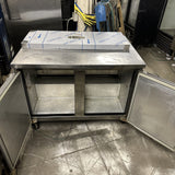 FOGEL FLP-45-12 45” USED COMMERCIAL REFRIGERATED PREP TABLE PREP STATION