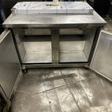 FOGEL FLP-45-12 45” USED COMMERCIAL REFRIGERATED PREP TABLE PREP STATION