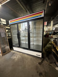 TRUE GDM-72 3 DOOR COMMERCIAL REFRIGERATOR COOLER GLASS DOOR MERCHANDISER USED