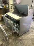 DELFIELD 32” SANDWICH PREP TABLE REFRIGERATOR MEGA TOP 2 DRAWERS USED