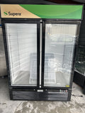 SUPERA G2M-SW-48-W-1 USED 2 DOOR GLASS REFRIGERATOR MERCHANDISER