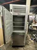 TRAULSEN 2 HALF DOOR SS REACH IN REFRIGERATOR COOLER USED