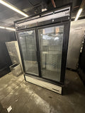 TRUE GDM49F USED 2 DOOR GLASS FREEZER MERCHANDISER