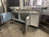 DELFIELD 60” REFRIGERATED TOPPER STATION 2 DOORS USED