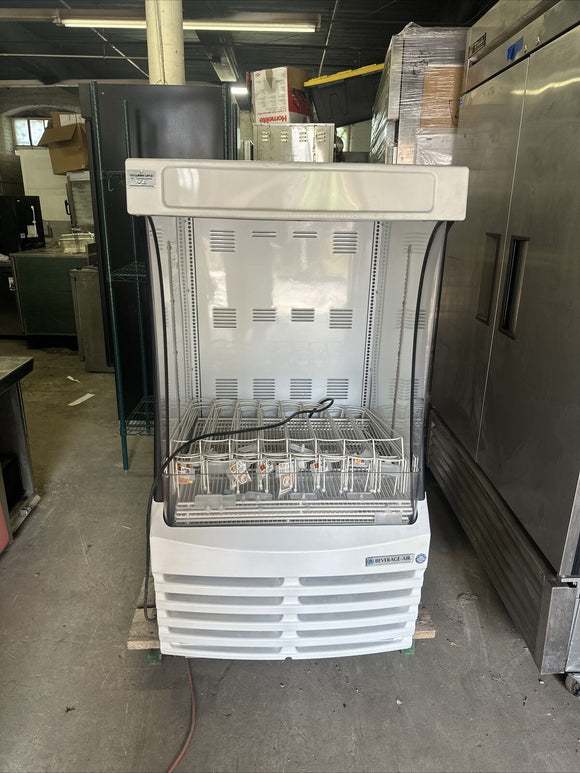 BEVERAGE AIR BZ13-1-W 30” WHITE OPEN AIR REFRIGERATED DISPLAY GRAB & GO USED