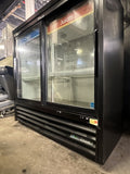 TRUE GDM-41SL-48-HC-LD 2 DOOR SLIDING GLASS REFRIGERATOR USED MERCHANDISER