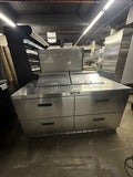 DELFIELD 64” USED MEGATOP SANDWICH PREP COOLER REFRIGERATOR 4 DRAWERS