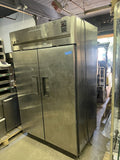 True TR2F-2S Freezer, Reach-In, 2 Section/SS Doors USED