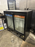 TRUE GDM-41SL-48-HC 2 DOOR SLIDING GLASS REFRIGERATOR COOLER USED MERCHANDISER