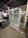 MASTER BILT BMG-48 USED 2 DOOR GLASS MERCHANDISER REFRIGERATOR COOLER