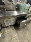 LEADER 48” USED COMMERCIAL REFRRIGERATED CHEF BASE COOLER