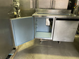 DELFIELD 4048-12 48” USED COMMERCIAL REFRIGERATED PAN RAIL PREP TABLE COOLER