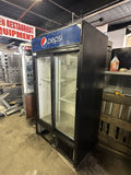 TRUE GDM-37 USED 2 SLIDING DOOR GLASS REFRIGERATOR COOLER MERCHANDISER