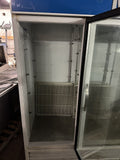 BEVERAGE AIR MT72-W-55 USED 3 DOOR GLASS SWINGING REFRIGERATOR COOLER USED