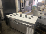 DELFIELD 60” REFRIGERATED TOPPER STATION 2 DOORS USED