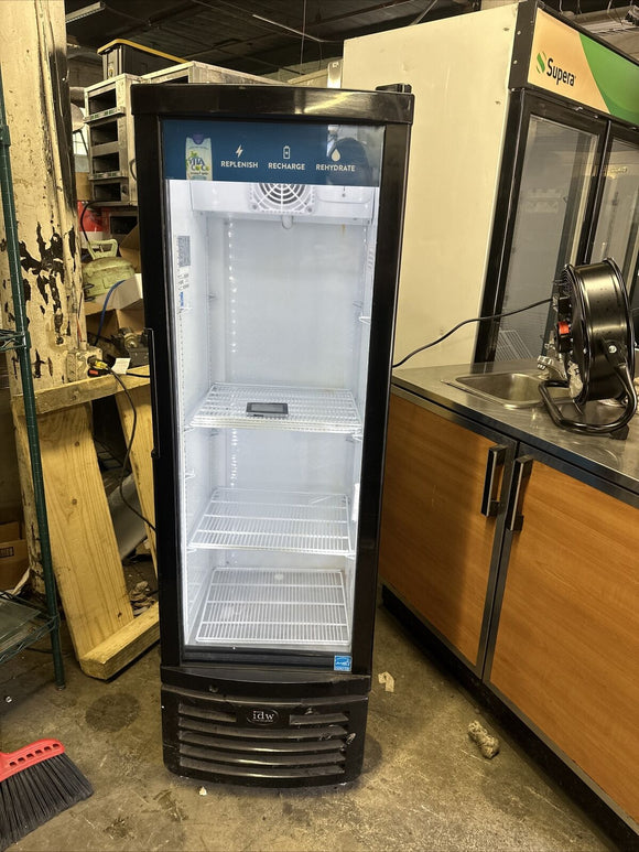 IDW G-9 N334B Upright Glass Refrigerator Cooler Refrigerator Used