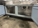 DELFIELD 60” REFRIGERATED TOPPER STATION 2 DOORS USED