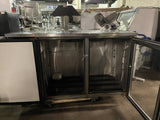 GLASSTENDER BB60-LI-BSH 60” USED BACK BAR REFRIGERATOR COOLER 2 DOOR