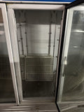 BEVERAGE AIR MT72-W-55 USED 3 DOOR GLASS SWINGING REFRIGERATOR COOLER USED