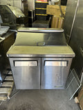 TURBO AIR MST-36 36” USED SANDWICH PREP TABLE COOLER USED