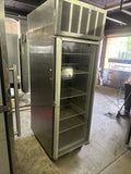 MASTER BILT ENDURA MPR242SS 2 DOOR REACH THROUGH GLASS REFRIGERATOR USED