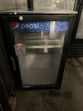 QBD DC6LP-HC COUNTERTOP GLASS DOOR REFRIGERATOR USED PEPSI DECAL