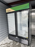 SUPERA G2M-SW-48-W-1 USED 2 DOOR GLASS REFRIGERATOR MERCHANDISER