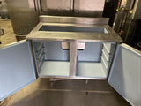 DELFIELD 4048-12 48” USED COMMERCIAL REFRIGERATED PAN RAIL PREP TABLE COOLER