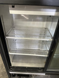 TRUE GDM-41SL-48-HC 2 DOOR SLIDING GLASS REFRIGERATOR COOLER USED MERCHANDISER