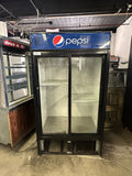 TRUE GDM-37 USED 2 SLIDING DOOR GLASS REFRIGERATOR COOLER MERCHANDISER