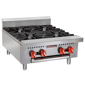 Sierra SRHP-4-24 - Four Burner Gas Hot Plate - 100,000 BTU