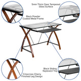 Work From Home Kit - Glass Desk with Keyboard Tray, Ergonomic Mesh Office Chair and Filing Cabinet with Lock & Side Handles