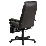 Flash Furniture High Back Brown Leather Executive Reclining Swivel Office Chair