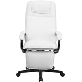 Flash Furniture High Back White Leather Executive Reclining Swivel Office Chair