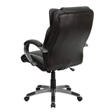 Flash Furniture BT-9088-BRN-GG High Back Espresso Brown Leather Executive Swivel Office Chair