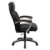 Flash Furniture High Back Folding Black Leather Executive Swivel Office Chair