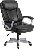 Flash Furniture GO-1850-1-LEA-GG Hercules Series Black Leather Executive Swivel Office Chair with Arms