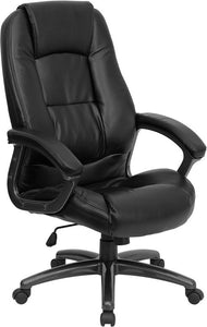 Flash Furniture GO-7145-BK-GG High Back Black Leather Executive Swivel Office Chair