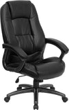 Flash Furniture GO-7145-BK-GG High Back Black Leather Executive Swivel Office Chair