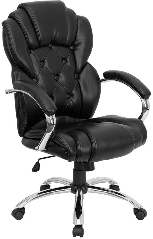 Flash Furniture High Back Transitional Style Black Leather Executive Swivel Office Chair