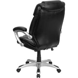 Flash Furniture GO-931H-BK-GG High Back Black Leather Executive Swivel Office Chair